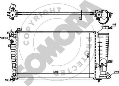 Somora 220543 - Radiators, Motora dzesēšanas sistēma ps1.lv