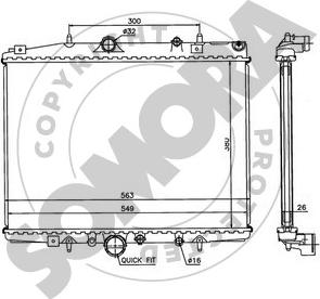 Somora 223240G - Radiators, Motora dzesēšanas sistēma ps1.lv