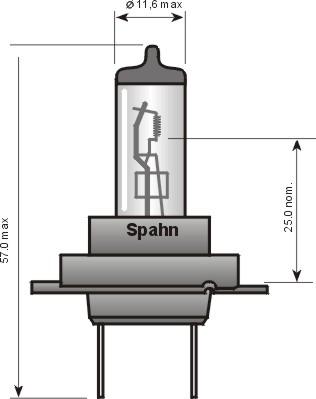 Spahn Glühlampen 57186 - Kvēlspuldze, Tālās gaismas lukturis ps1.lv