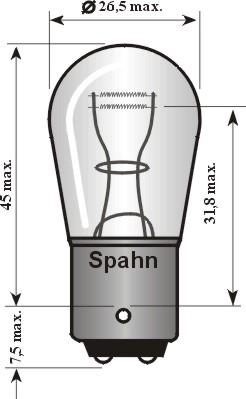 Spahn Glühlampen 4015 - Kvēlspuldze, Pagriezienu signāla lukturis ps1.lv