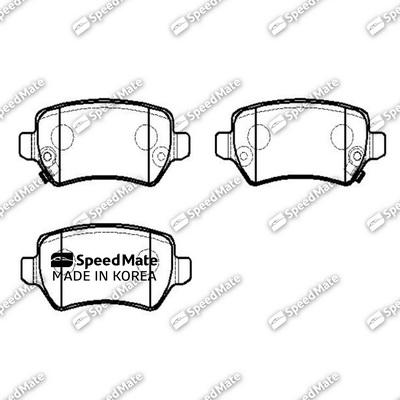 SpeedMate SM-BPE155 - Bremžu uzliku kompl., Disku bremzes ps1.lv