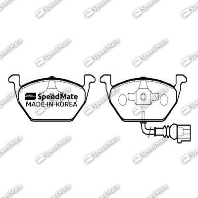 SpeedMate SM-BPE125 - Bremžu uzliku kompl., Disku bremzes ps1.lv