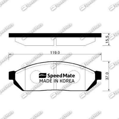 SpeedMate SM-BPG003 - Bremžu uzliku kompl., Disku bremzes ps1.lv