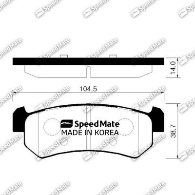 SpeedMate SM-BPG015 - Bremžu uzliku kompl., Disku bremzes ps1.lv