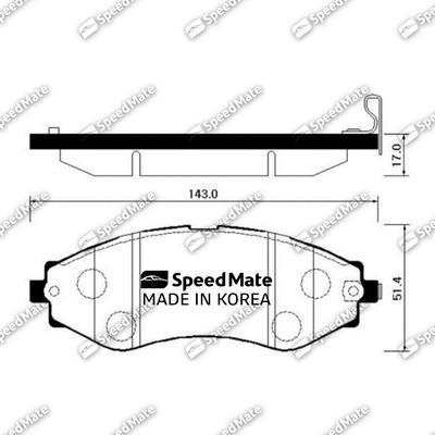 SpeedMate SM-BPG010 - Bremžu uzliku kompl., Disku bremzes ps1.lv