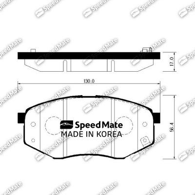 SpeedMate SM-BPH046 - Bremžu uzliku kompl., Disku bremzes ps1.lv