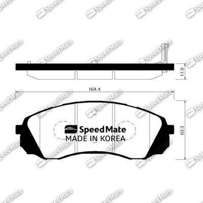 SpeedMate SM-BPH041 - Bremžu uzliku kompl., Disku bremzes ps1.lv