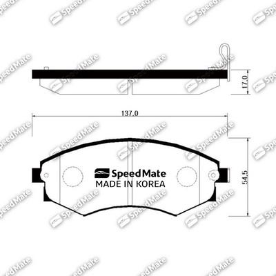 SpeedMate SM-BPH004 - Bremžu uzliku kompl., Disku bremzes ps1.lv