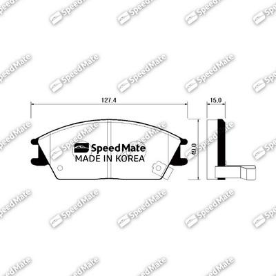 SpeedMate SM-BPH003 - Bremžu uzliku kompl., Disku bremzes ps1.lv