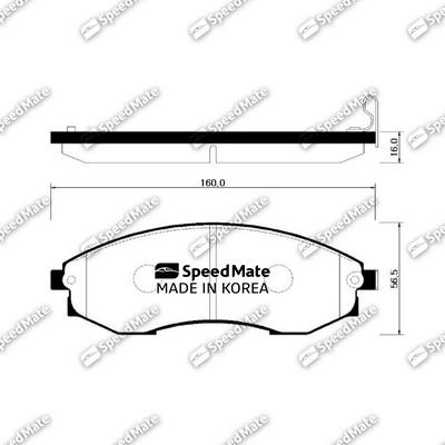 SpeedMate SM-BPH014 - Bremžu uzliku kompl., Disku bremzes ps1.lv