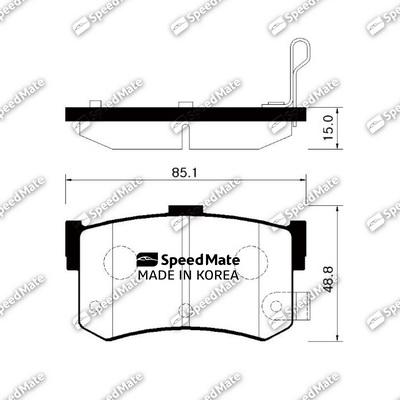 SpeedMate SM-BPH012 - Bremžu uzliku kompl., Disku bremzes ps1.lv