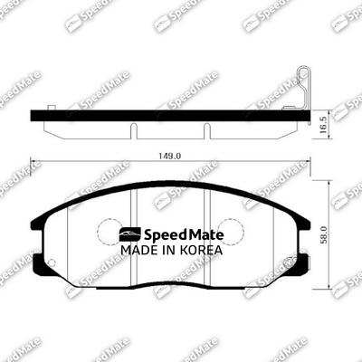 SpeedMate SM-BPH036 - Bremžu uzliku kompl., Disku bremzes ps1.lv