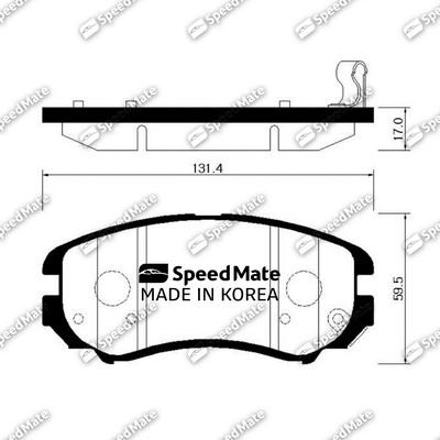 SpeedMate SM-BPH038 - Bremžu uzliku kompl., Disku bremzes ps1.lv