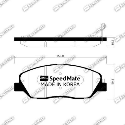 SpeedMate SM-BPH029 - Bremžu uzliku kompl., Disku bremzes ps1.lv