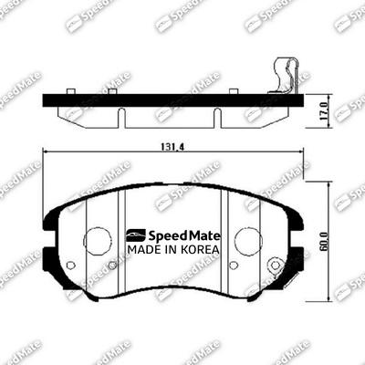 SpeedMate SM-BPH026 - Bremžu uzliku kompl., Disku bremzes ps1.lv