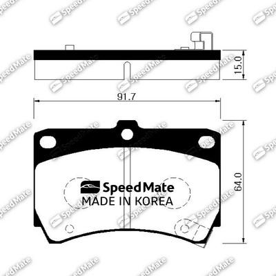 SpeedMate SM-BPK009 - Bremžu uzliku kompl., Disku bremzes ps1.lv