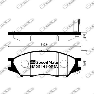 SpeedMate SM-BPS004 - Bremžu uzliku kompl., Disku bremzes ps1.lv