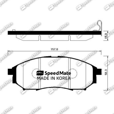 SpeedMate SM-BPS008 - Bremžu uzliku kompl., Disku bremzes ps1.lv