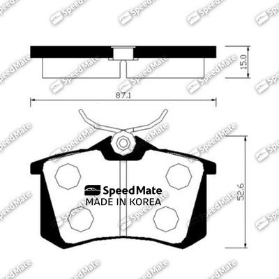 SpeedMate SM-BPS011 - Bremžu uzliku kompl., Disku bremzes ps1.lv