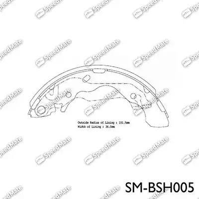 SpeedMate SM-BSH005 - Bremžu loku komplekts ps1.lv