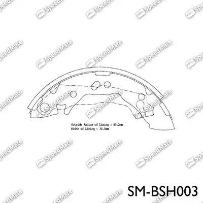 SpeedMate SM-BSH003 - Bremžu loku komplekts ps1.lv