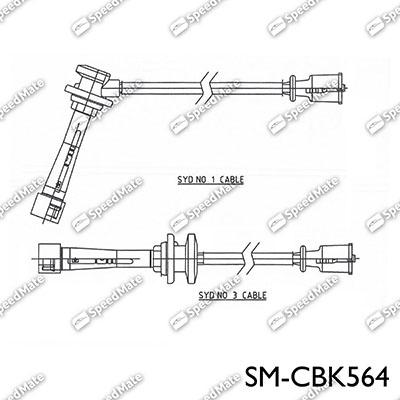 SpeedMate SM-CBK564 - Augstsprieguma vadu komplekts ps1.lv