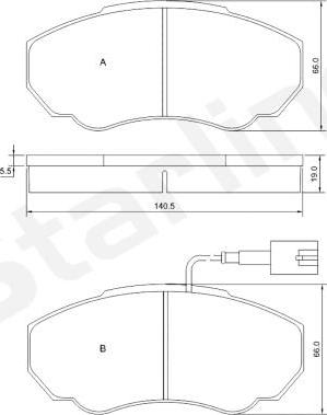 Starline BD S839P - Bremžu uzliku kompl., Disku bremzes ps1.lv