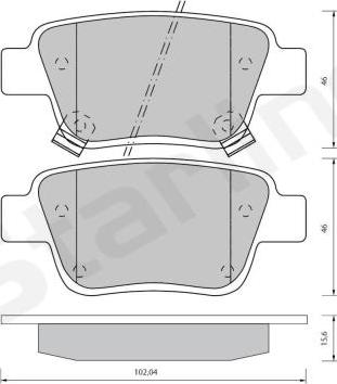 DJ Parts BP1608 - Bremžu uzliku kompl., Disku bremzes ps1.lv