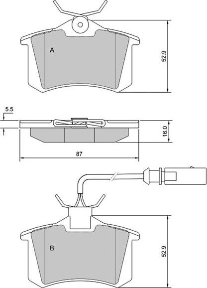 Starline BD S375 - Bremžu uzliku kompl., Disku bremzes ps1.lv