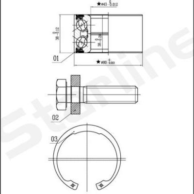 Starline LO 03449 - Riteņa rumbas gultņa komplekts ps1.lv