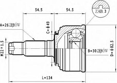 Statim C.444 - Šarnīru komplekts, Piedziņas vārpsta ps1.lv