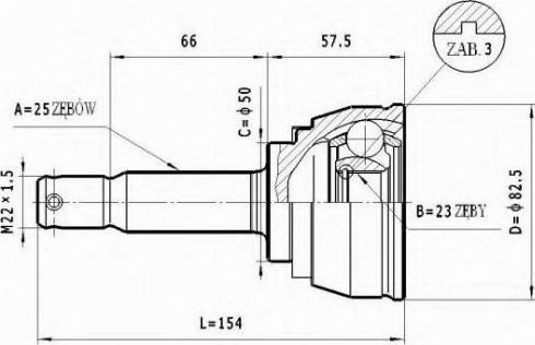 Statim C.454 - Šarnīru komplekts, Piedziņas vārpsta ps1.lv