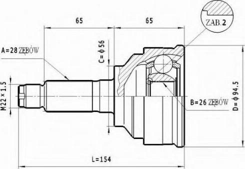 Statim C.461 - Šarnīru komplekts, Piedziņas vārpsta ps1.lv