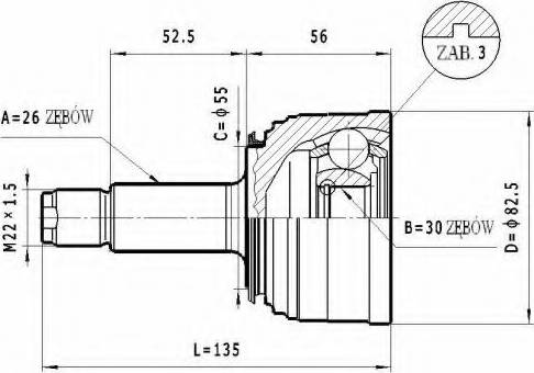 Statim C.431 - Šarnīru komplekts, Piedziņas vārpsta ps1.lv