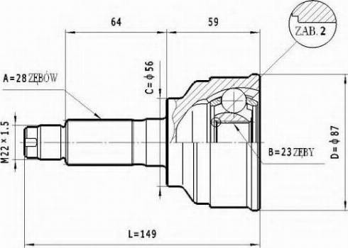 Statim C.474 - Šarnīru komplekts, Piedziņas vārpsta ps1.lv