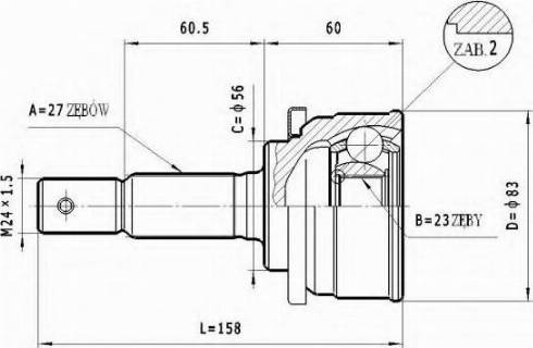 Statim C.501 - Šarnīru komplekts, Piedziņas vārpsta ps1.lv