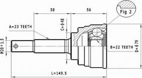 Statim C.510 - Šarnīru komplekts, Piedziņas vārpsta ps1.lv