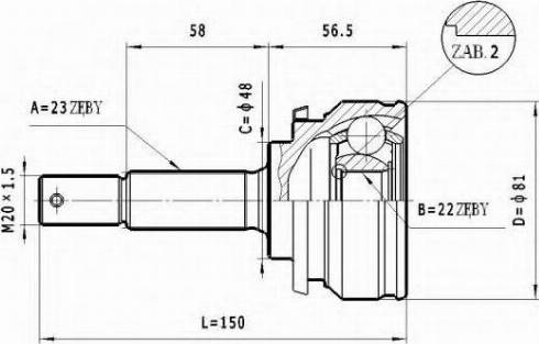 Statim C.517 - Šarnīru komplekts, Piedziņas vārpsta ps1.lv