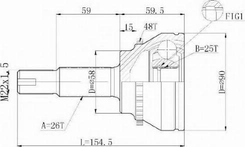 Statim C.580 - Šarnīru komplekts, Piedziņas vārpsta ps1.lv