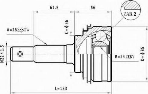 Statim C.583 - Šarnīru komplekts, Piedziņas vārpsta ps1.lv