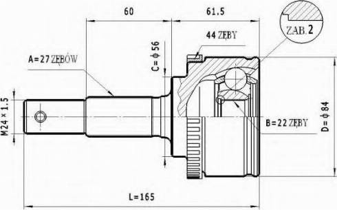 Statim C.520 - Šarnīru komplekts, Piedziņas vārpsta ps1.lv