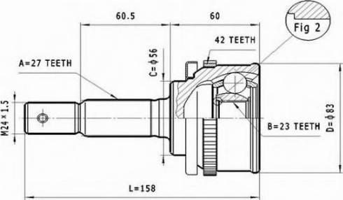 Statim C.522 - Šarnīru komplekts, Piedziņas vārpsta ps1.lv