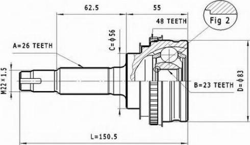 Statim C.574 - Šarnīru komplekts, Piedziņas vārpsta ps1.lv