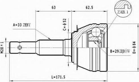 Statim C.138 - Šarnīru komplekts, Piedziņas vārpsta ps1.lv