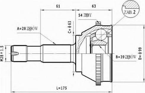 Statim C.127 - Šarnīru komplekts, Piedziņas vārpsta ps1.lv