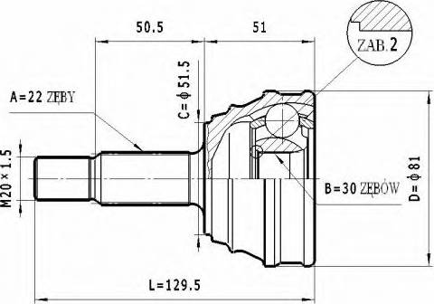 Statim C.319 - Šarnīru komplekts, Piedziņas vārpsta ps1.lv