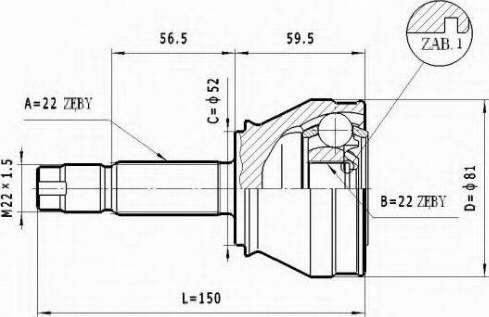 Statim C.329 - Šarnīru komplekts, Piedziņas vārpsta ps1.lv