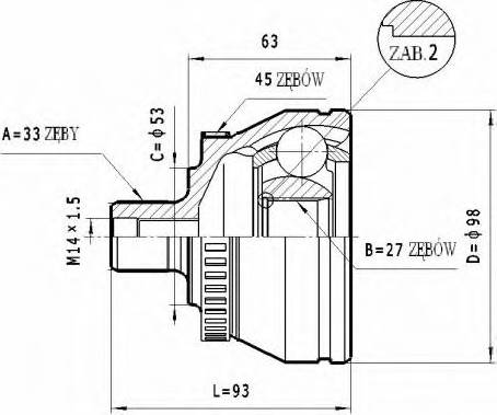 Statim C.322 - Šarnīru komplekts, Piedziņas vārpsta ps1.lv