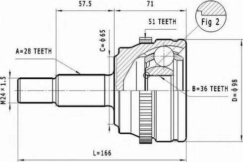 Statim C.372 - Šarnīru komplekts, Piedziņas vārpsta ps1.lv