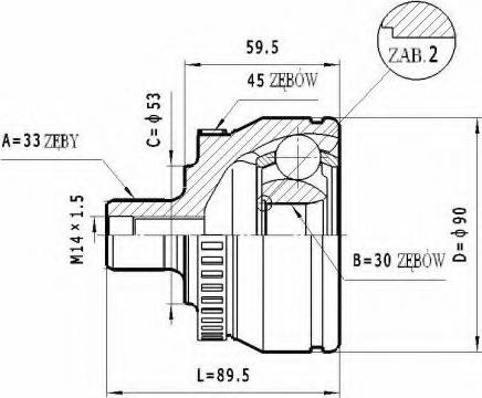 Statim C.299 - Šarnīru komplekts, Piedziņas vārpsta ps1.lv